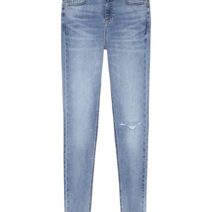 Tommy Jeans - Fitted Light Blue Jeans With Distressed Detailing - Größe 26 - blau Tommy Jeans - Fitted Light Blue Jeans With Distressed Detailing - Größe 26 - blau