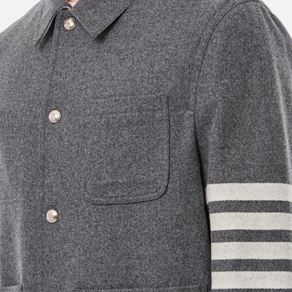 Thom Browne - 4 Bar Utility Patch Pocket Jacket - Größe 2 - grau – Bild 2