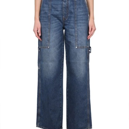 Stella McCartney - High-Waisted Utility Wide-Leg Jeans - Größe 27 - blau Stella McCartney - High-Waisted Utility Wide-Leg Jeans - Größe 27 - blau