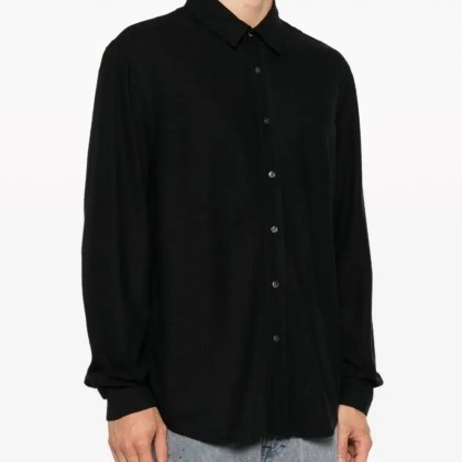 Our Legacy - Black Silk Classic Collar Shirt - Größe 48 - schwarz