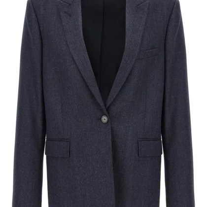 Stella McCartney - Tailored Grey Wool Flannel Blazer - Größe 42 - blau Stella McCartney - Tailored Grey Wool Flannel Blazer - Größe 42 - blau