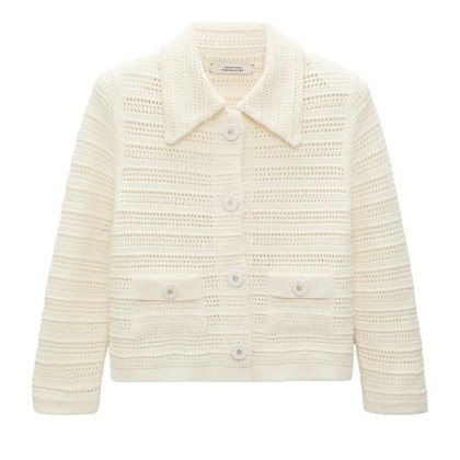 Dorothee Schumacher - PRECISE POINTELLE jacket - Größe 38 - weiß Dorothee Schumacher - PRECISE POINTELLE jacket - Größe 38 - weiß