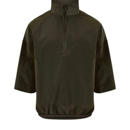FEAR OF GOD - Essentials Half Zip Mockneck Shirt - Größe L - grün FEAR OF GOD - Essentials Half Zip Mockneck Shirt - Größe L - grün
