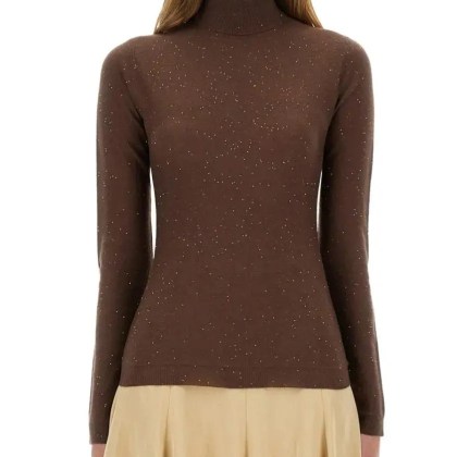 Fabiana Filippi - Speckled Wool Blend Jersey - Größe 44 - braun Fabiana Filippi - Speckled Wool Blend Jersey - Größe 44 - braun