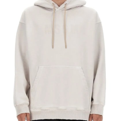 MSGM - Cotton Hoodie With Subtle Logo Detail - Größe S - weiß MSGM - Cotton Hoodie With Subtle Logo Detail - Größe S - weiß