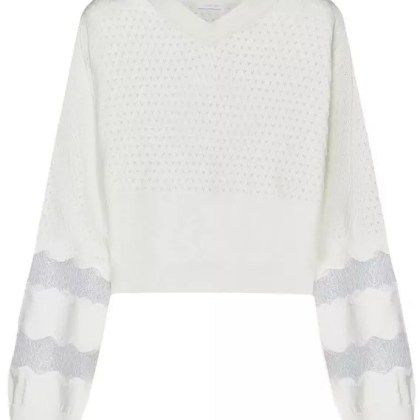 See By Chloé - Cotton And Cashmere Pullover - Größe M - weiß See By Chloé - Cotton And Cashmere Pullover - Größe M - weiß