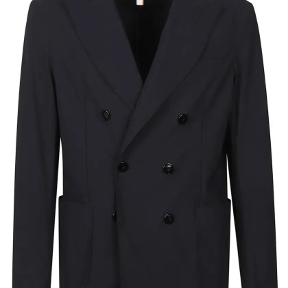 PMDS - Structured Double-Breasted Jacket - Größe M - schwarz PMDS - Structured Double-Breasted Jacket - Größe M - schwarz