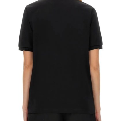 Nina Ricci - Short-Sleeved T-Shirt With Decorative Ribbon Bow D - Größe M - schwarz – Bild 3