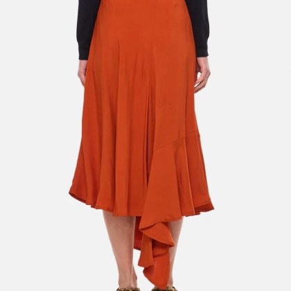 Colville - Voulant Midi Skirt - Größe 38 - orange – Bild 3