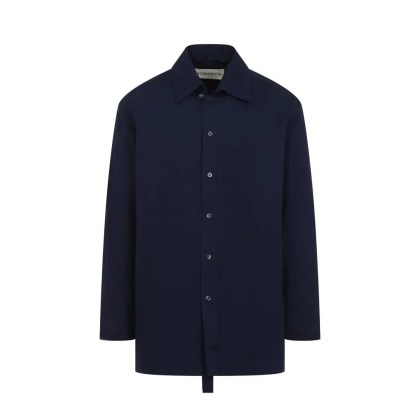 Mordecai - Blue Shirt With Classic Collar And Contrasting Bac - Größe S - blau Mordecai - Blue Shirt With Classic Collar And Contrasting Bac - Größe S - blau