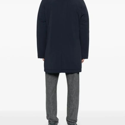 Woolrich - Textured Navy Blue Padded Jacket - Größe L - schwarz – Bild 3