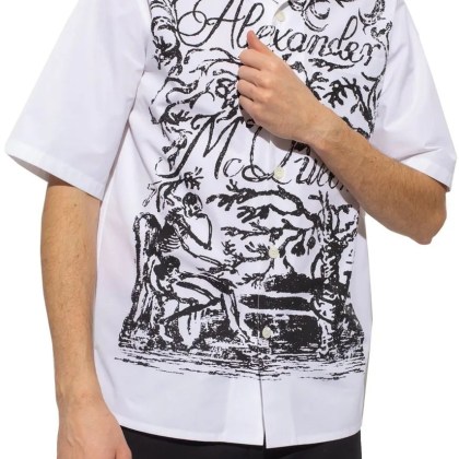 Alexander McQueen - Alexander Mcqueen Short Sleeve Shirt - Größe 40 - weiß – Bild 3