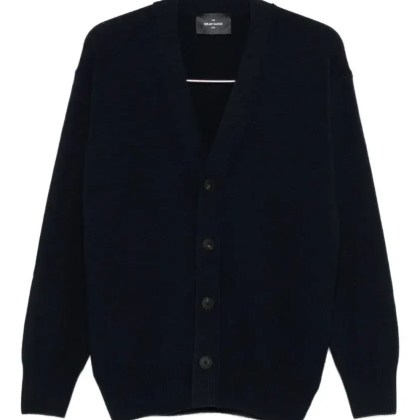 Gran Sasso - V-Neck Cardigan Sweater With Button Closure - Größe 50 - schwarz Gran Sasso - V-Neck Cardigan Sweater With Button Closure - Größe 50 - schwarz