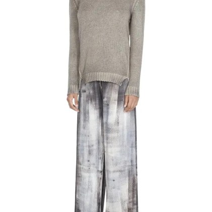 CALIBAN - Grey Cashmere Sweater - Größe M - grau – Bild 4