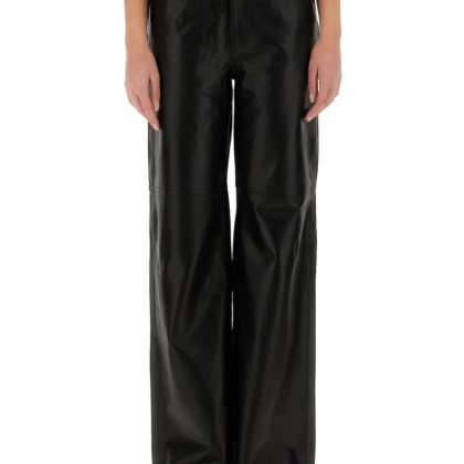 Michael Kors - Wide-Leg Black Lamb Leather Pants - Größe 4 - schwarz Michael Kors - Wide-Leg Black Lamb Leather Pants - Größe 4 - schwarz