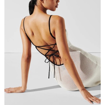 Karl Lagerfeld - GEHÄKELTES STRANDKLEID - Größe S - creme – Bild 3