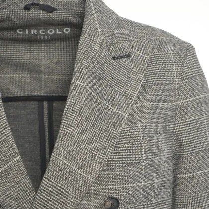 CIRCOLO 1901 - Double-breasted glencheck blazer - Größe 54 - schwarz – Bild 3