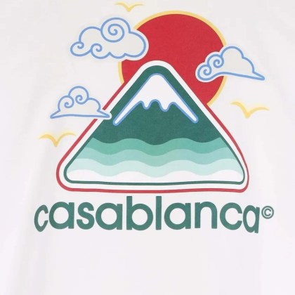 Casablanca - Heren Montagne Ondulee T-Shirt Wit - Größe L - white – Bild 3