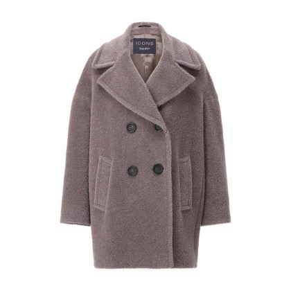 CINZIA ROCCA - Kurzmantel aus Schurwolle & Alpaka - Größe 34 - grau CINZIA ROCCA - Kurzmantel aus Schurwolle & Alpaka - Größe 34 - grau