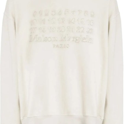 Maison Margiela - Numbers Sweatshirt White - Größe XXL - weiß Maison Margiela - Numbers Sweatshirt White - Größe XXL - weiß