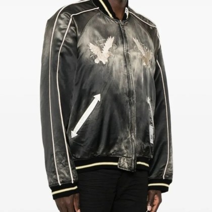 Maison Mihara Yasuhiro - Bomber Souvenir - Größe 46 - schwarz – Bild 4