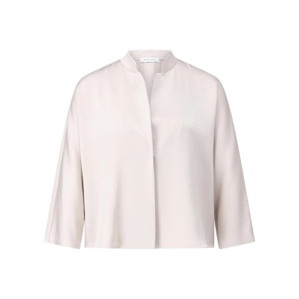 Rosso35 - Oversized Blusenshirt aus Satin - Größe 42 - beige Rosso35 - Oversized Blusenshirt aus Satin - Größe 42 - beige