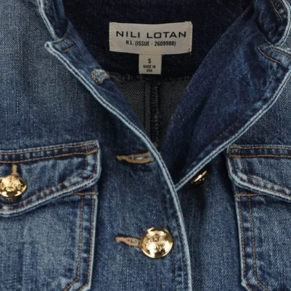 NILI LOTAN - "Geraldine" Denim Jacket Blue - Größe M - blau – Bild 4