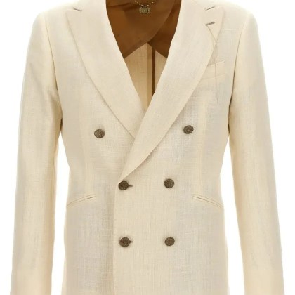 MAURIZIO MIRI - Double-Breasted Blazer - Größe 54 - beige MAURIZIO MIRI - Double-Breasted Blazer - Größe 54 - beige