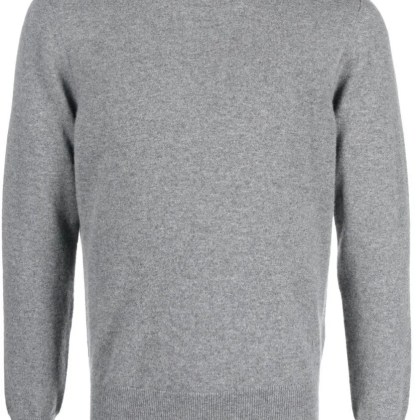 Malo - Ribbed Knitwear With Round Neckline - Größe 56 - grau Malo - Ribbed Knitwear With Round Neckline - Größe 56 - grau
