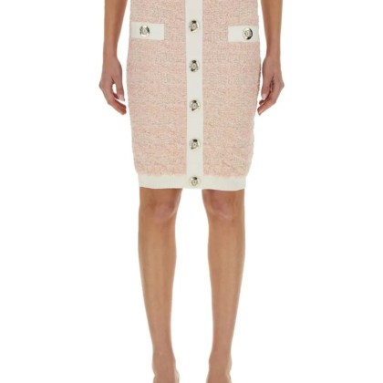 Balmain - Tweed Midi Skirt - Größe 36 - pink Balmain - Tweed Midi Skirt - Größe 36 - pink