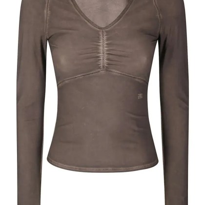 Knwls - Stretch Over Dyed Jersey Top - Größe M - braun Knwls - Stretch Over Dyed Jersey Top - Größe M - braun