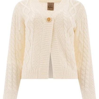 Rakki%27 - Cropped Merino Wool Cardigan - Größe 44 - beige Rakki%27 - Cropped Merino Wool Cardigan - Größe 44 - beige
