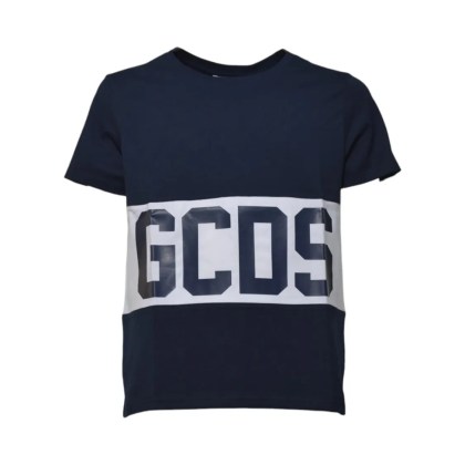 Gcds - Dark Blue Cotton Band Logo T-Shirt - Größe L - blau Gcds - Dark Blue Cotton Band Logo T-Shirt - Größe L - blau