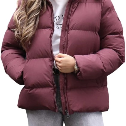 AIRFORCE - Pia Puffer Jacket Vineyard Wine - Größe L - rot