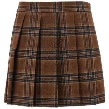 Giuseppe Di Morabito - Pleated Tartan Skirt - Größe 40 - schwarz Giuseppe Di Morabito - Pleated Tartan Skirt - Größe 40 - schwarz
