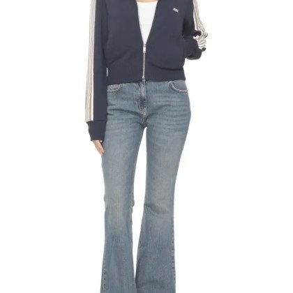 Autry - Viscose Sweatshirt With Front Zip - Größe XS - schwarz – Bild 3