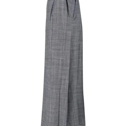 Sa Su Phi - Tailored Grey Plaid Trousers With High Waist - Größe 42 - grau – Bild 4