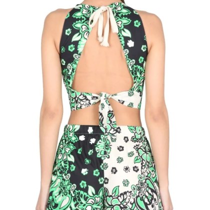 Red Valentino - Carre' Bandana Top - Größe 40 - grün – Bild 3