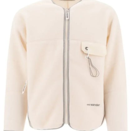 And Wander - Textured Fleece Jacket With Full Zip - Größe M - beige And Wander - Textured Fleece Jacket With Full Zip - Größe M - beige