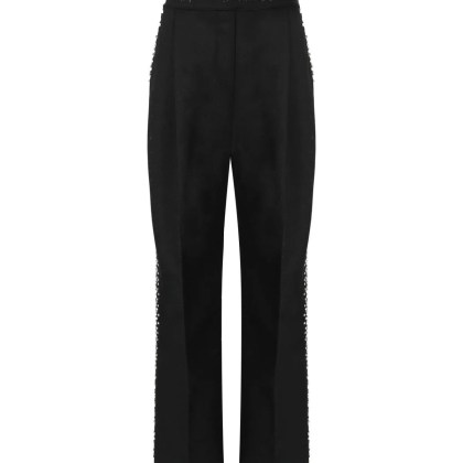 Stine Goya - Ciara Black Wide Leg Pants With Rhinestones - Größe S - schwarz Stine Goya - Ciara Black Wide Leg Pants With Rhinestones - Größe S - schwarz