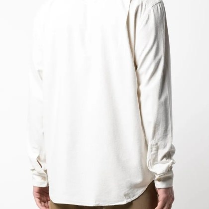 Our Legacy - White Silk Classic Shirt With Curved Hem - Größe 46 - weiß – Bild 4