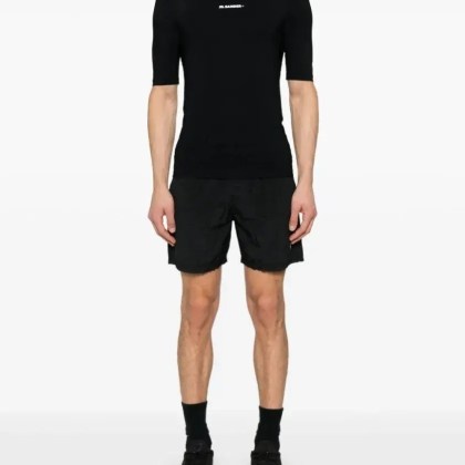 Jil Sander - Fitted Short-Sleeved Black T-Shirt - Größe L - schwarz – Bild 3
