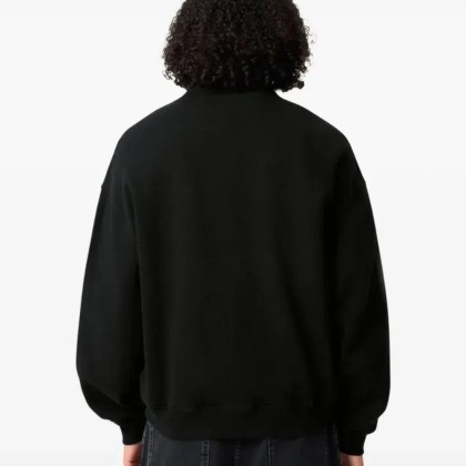 Axel Arigato - Embroidered Logo Black Sweatshirt With Drop Should - Größe XL - schwarz – Bild 4