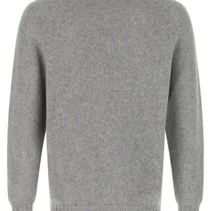 MA%27RY%27YA - Cashmere Blend Wool Sweater With Ribbed Details - Größe XL - grau MA%27RY%27YA - Cashmere Blend Wool Sweater With Ribbed Details - Größe XL - grau
