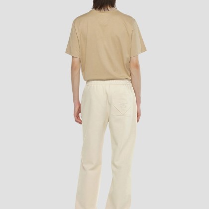 MCM - Trainingshose Essential aus Romanit mit Logo - Größe L - weiß – Bild 4