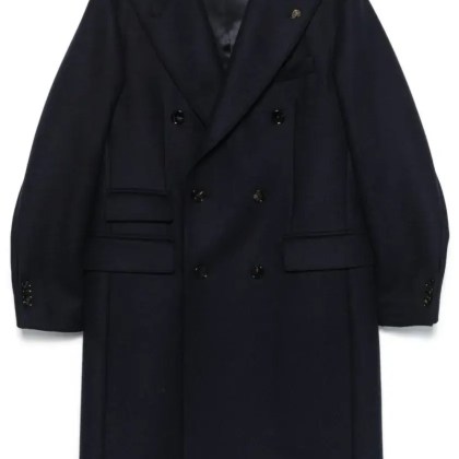 Gabriele Pasini - Midnight Blue Virgin Wool Double-Breasted Coat - Größe 52 - blau Gabriele Pasini - Midnight Blue Virgin Wool Double-Breasted Coat - Größe 52 - blau