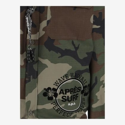 APRÈS SURF - Cotton Jacket With Logo Print - Größe XS - braun – Bild 2