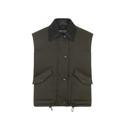 Miu Miu - Sleeveless Padded Jacket With Smooth Collar - Größe 40 - grün Miu Miu - Sleeveless Padded Jacket With Smooth Collar - Größe 40 - grün