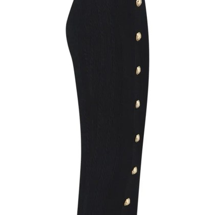 Balmain - Ribbed Black Midi Skirt - Größe 36 - schwarz – Bild 4