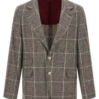 Brunello Cucinelli - %27Cavallo%27 Blazer - Größe 50 - grau Brunello Cucinelli - %27Cavallo%27 Blazer - Größe 50 - grau